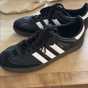Adidas Black and White Samba Sneakers